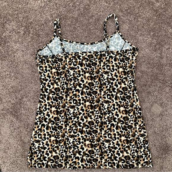 Miss Tina Spaghetti Strap Camisole Top Size Medium 8-10 Leopard Print - Picture 5 of 5